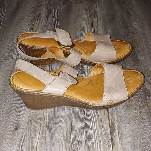 Born tan leather sling back sandals Sz 11 - Picture 4 of 7